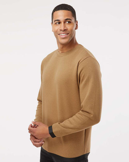 LAT Unisex The Statement Fleece Crewneck Sweatshirt 6789 #colormdl_Coyote Brown/ Black
