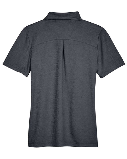 Devon & Jones Women's CrownLux Performance® Address Melange Polo DG22W #color_Black Heather