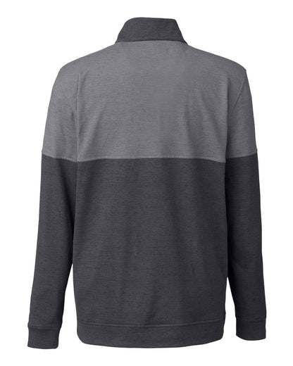 Puma Golf Men's Cloudspun Warm Up Quarter-Zip Pullover 595803 #color_Puma Black/ Quiet Shade
