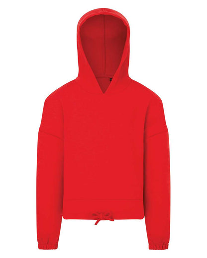 TriDri Women's Cropped Maria Hooded Sweatshirt TD085 #color_Fire Red
