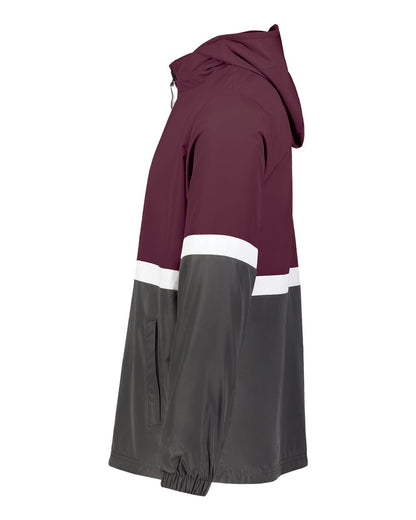 Holloway Men's Turnabout Reversible Hooded Jacket 229587 #color_Maroon/ Carbon