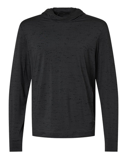 Adidas Men's Performance Lightweight Printed Pullover Hoodie A2010 #color_Carbon Black