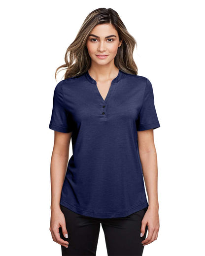 North End Women's JAQ Snap-Up Stretch Performance Polo NE100W #colormdl_Classic Navy