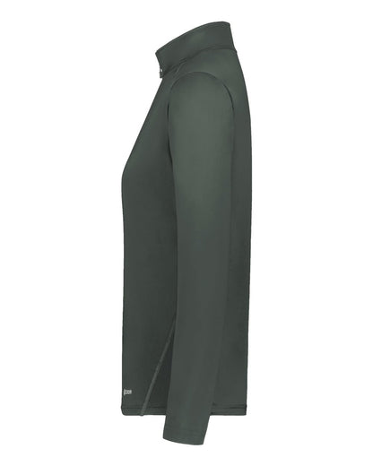 Holloway Women's CoolCore® Quarter-Zip Pullover 222340 #color_Iron