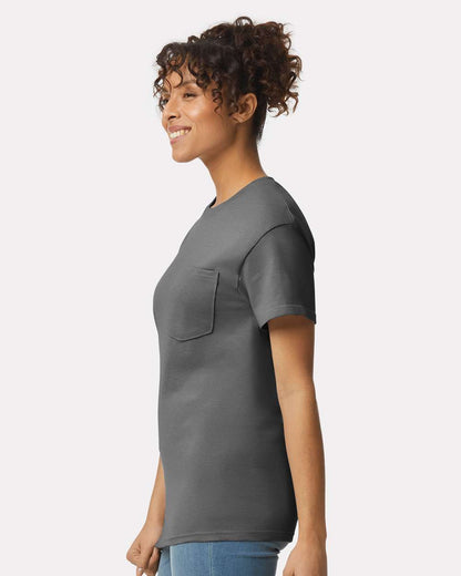 Gildan Unisex Ultra Cotton® Pocket T-Shirt 2300 #colormdl_Charcoal