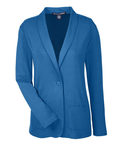 Devon & Jones Women's Perfect Fit™ Shawl Collar Cardigan DP462W #color_French Blue
