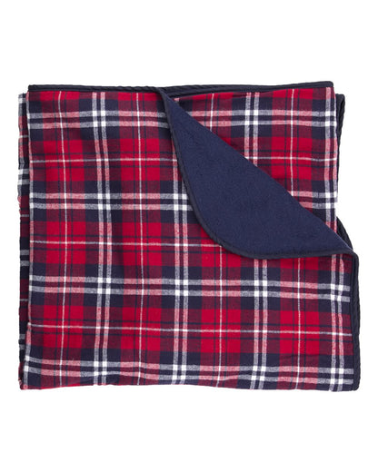 Boxercraft Flannel Blanket FB250 #color_Navy/ Red