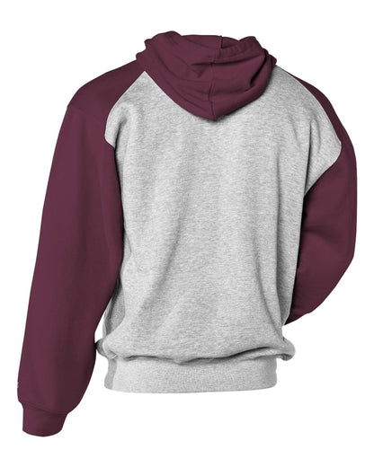 Badger Youth Sport Athletic Fleece Hooded Sweatshirt 2449 #color_Oxford/ Maroon