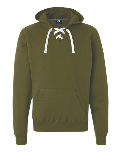 J. America Men's Sport Lace Hooded Sweatshirt 8830 #color_Military Green