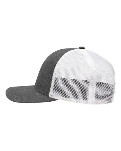 Sportsman Modern Six-Panel Trucker Fit Cap SP1650 #color_X Hatch Grey/ White