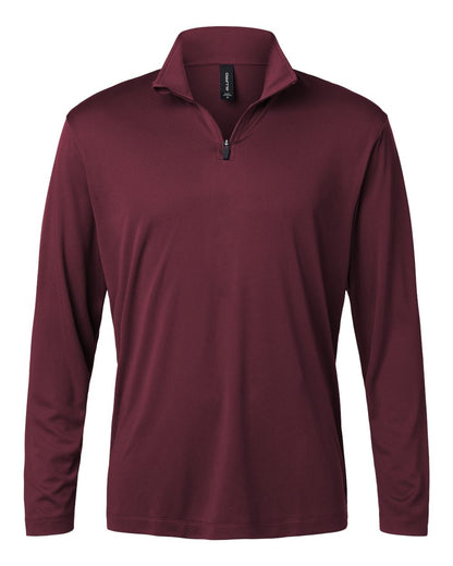 AllPro Men's Pro-Lock Performance Quarter-Zip Pullover 41870 #color_Maroon