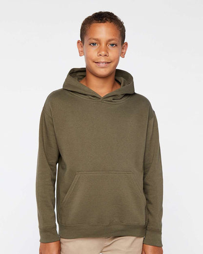 LAT Youth Fleece Hoodie Sweatshirt 2296 #colormdl_Military Green