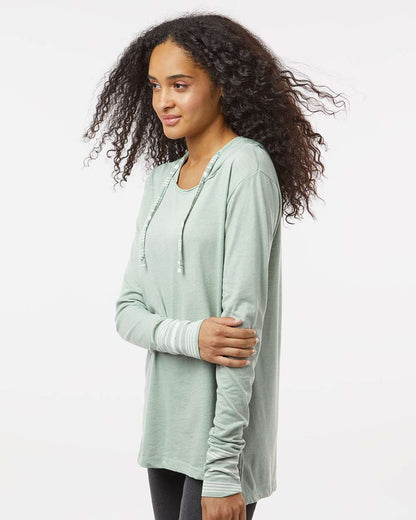 MV Sport Women's Heathered Jersey Hooded Tunic W19439 #colormdl_Greenstone