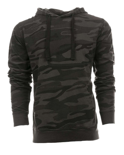 Burnside Enzyme-Washed French Terry Hooded Sweatshirt 8605 #color_Black Camo/ Black