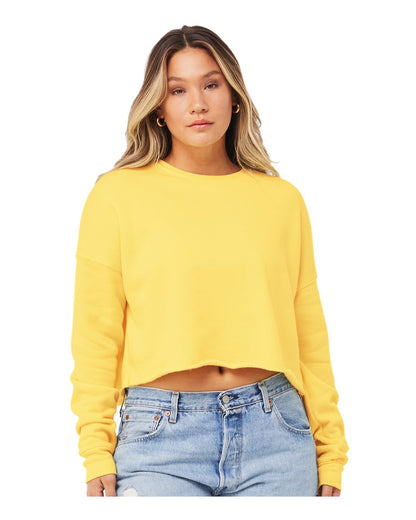 BELLA + CANVAS Women's Crop Crew Fleece 7503 #colormdl_Yellow