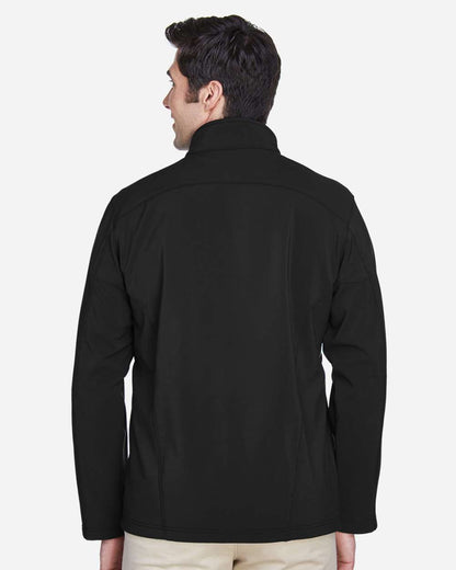 CORE365 Men's Cruise Two-Layer Fleece Bonded Soft Shell Jacket 88184 #colormdl_Black