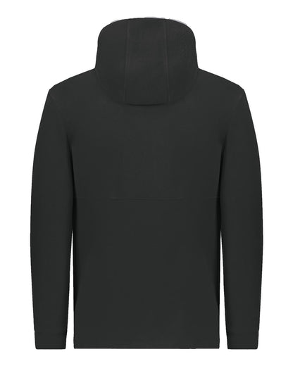 Augusta Sportswear Eco Revive™ Polar Fleece Hooded Full-Zip Jacket 6858 #color_Black