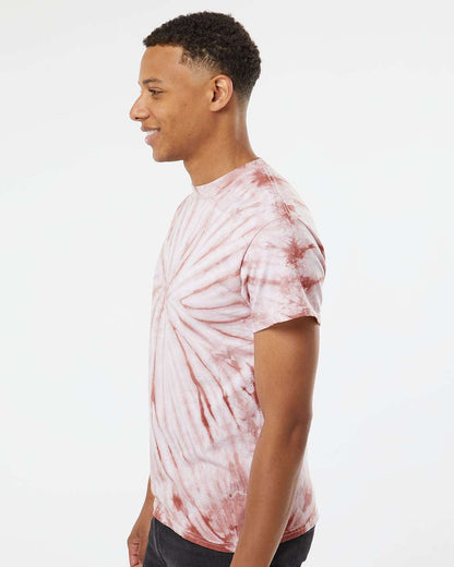 Dyenomite Cyclone Pinwheel Tie-Dyed T-Shirt 200CY #colormdl_Copper