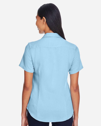 Harriton Women's Bahama Cord Camp Shirt M570W #colormdl_Cloud Blue