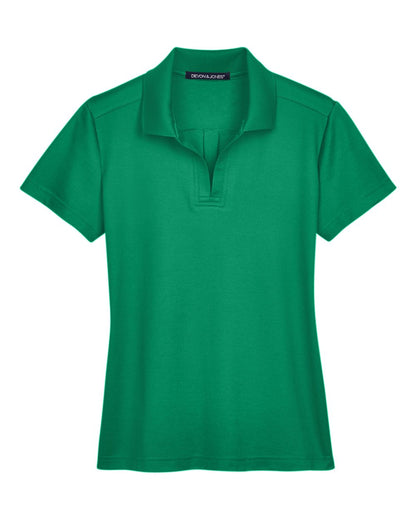 Devon & Jones Women's CrownLux Performance® Plaited Polo DG20W #color_Kelly Green