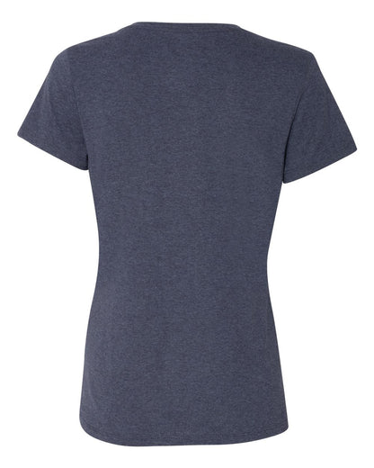 Hanes Women's Perfect-T Triblend V-Neck T-Shirt 42VT #color_Navy Triblend