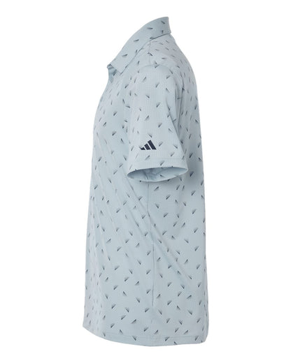 Adidas Men's Ultimate365 Mesh Print Polo A2012 #color_Wonder Blue/ Collegiate Navy