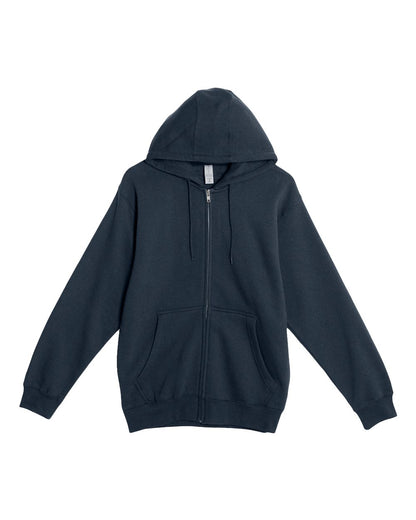 Lane Seven Unisex Premium Full-Zip Hooded Sweatshirt LS14003 #color_Navy