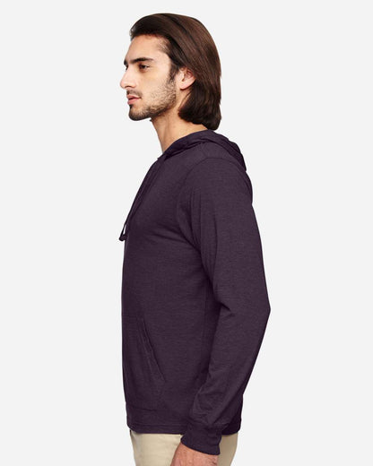 econscious Unisex Eco Jersey Pullover Hooded Long Sleeve T-Shirt EC1085 #colormdl_Eggplant