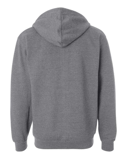 Independent Trading Co. Midweight Full-Zip Hooded Sweatshirt SS4500Z #color_Gunmetal Heather