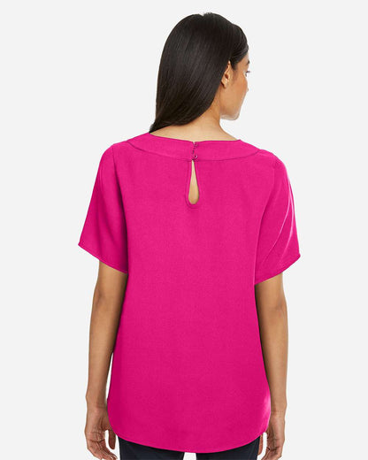 Devon & Jones Women's Perfect Fit™ Boat Neck Blouse DP613W #colormdl_Crown Raspberry