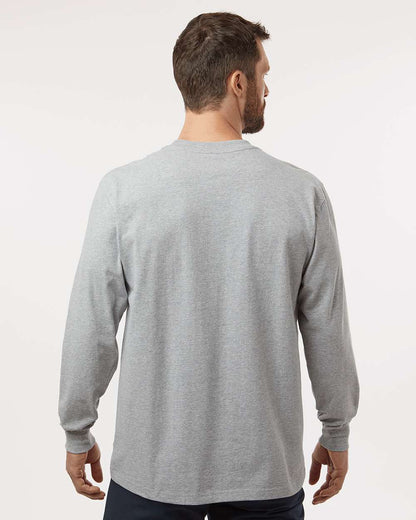 Dickies Men's Tall Traditional Heavyweight Long Sleeve T-Shirt WL50T #colormdl_Heather Grey
