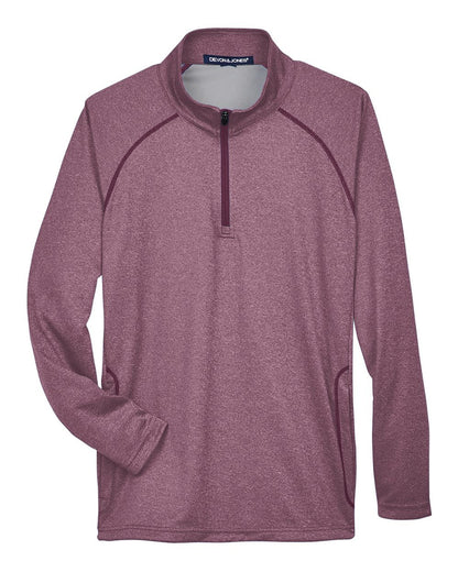 Devon & Jones Men's Stretch Tech-Shell® Compass Quarter-Zip Pullover DG440 #color_Burgundy Heather