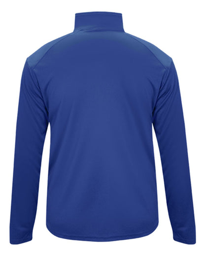 Badger Youth B-Core Quarter-Zip Pullover 2102 #color_Royal/ Graphite