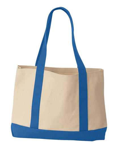 Liberty Bags Leeward Boater Tote 8869 #color_Natural/ Royal