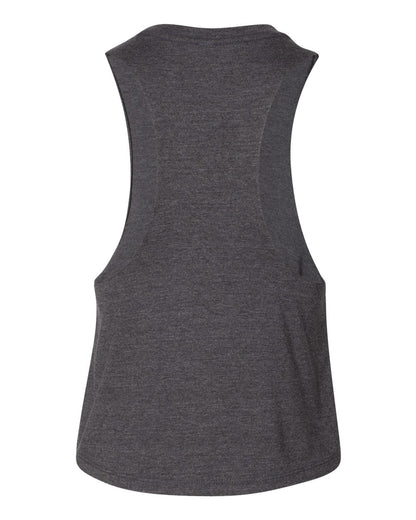 BELLA + CANVAS Women's Racerback Crop Tank 6682 #color_Dark Grey Heather