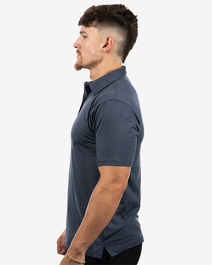 Burnside Men's Dawn to Dusk Polo 0900 #colormdl_Heather Ink Blue