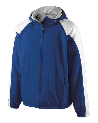 Holloway Youth Homefield Hooded Jacket 229211 #color_Royal/ White