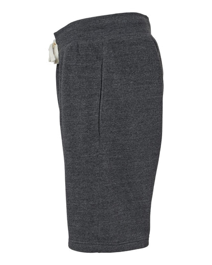 J. America Unisex Triblend Fleece Shorts 8855 #color_Black Triblend