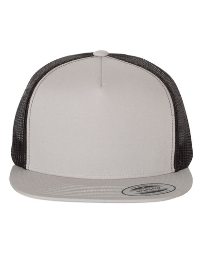 YP Classics Five-Panel Classic Trucker Cap 6006 #color_Silver/ Black