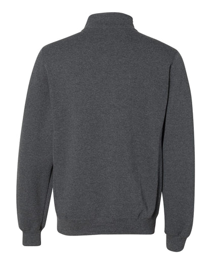 Russell Athletic Unisex Dri Power® Quarter-Zip Cadet Collar Sweatshirt 1Z4HBM #color_Black Heather