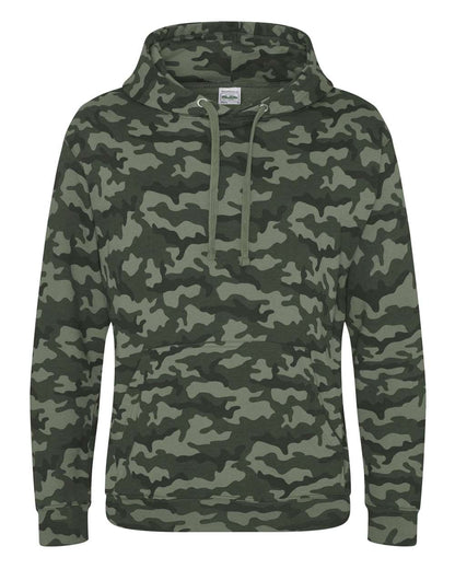 AWDis Unisex Camo Hooded Sweatshirt JHA014 #color_Green Camo