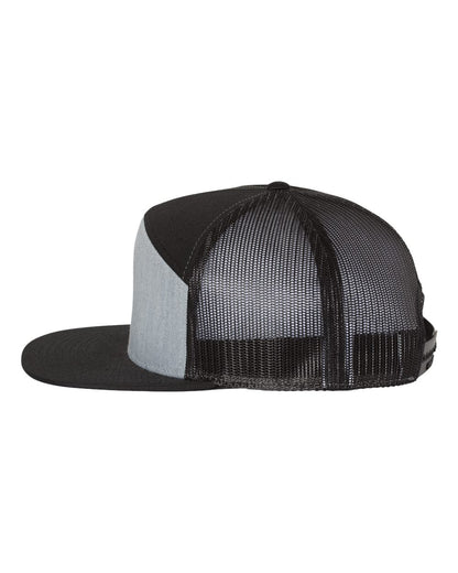 Richardson Seven-Panel Trucker Cap 168 #color_Heather Grey/ Black
