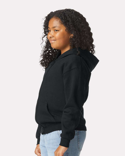 Gildan Youth Heavy Blend™ Full-Zip Hooded Sweatshirt 18600B #colormdl_Black