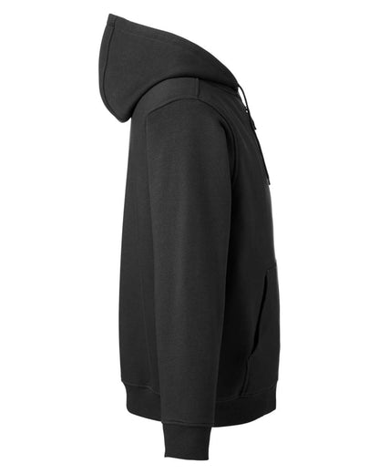 Harriton Unisex ClimaBloc™ Lined Heavyweight Hooded Sweatshirt M711 #color_Black