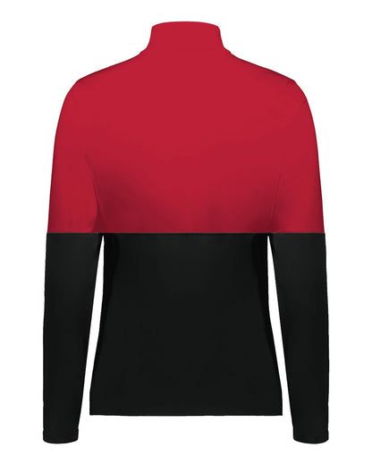 Holloway Women's Momentum Team Quarter-Zip Pullover 223700 #color_Black/ Scarlet