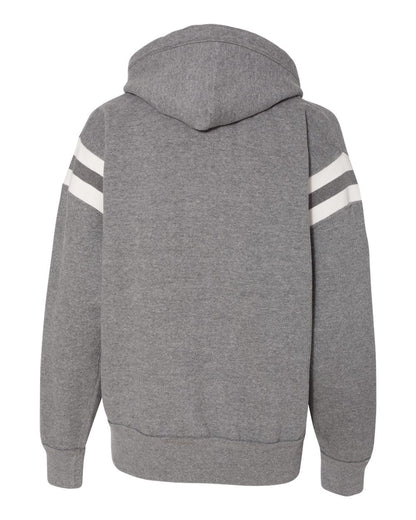 J. America Men's Vintage Athletic Hooded Sweatshirt 8847 #color_Smoke Heather