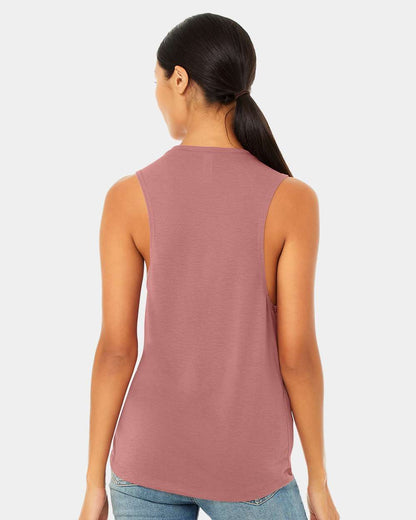 BELLA + CANVAS Women's Flowy Scoop Muscle Tank 8803 #colormdl_Mauve