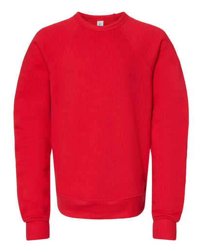 BELLA + CANVAS Youth Sponge Fleece Crewneck Sweatshirt 3901Y #color_Red