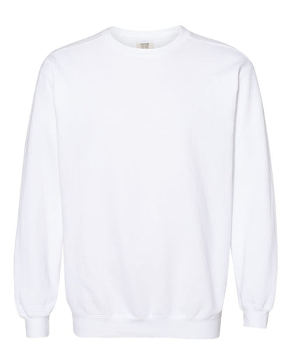 Comfort Colors Unisex Garment-Dyed Crewneck Sweatshirt 1566 #color_White