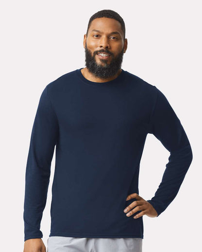 Gildan Unisex Performance® Long Sleeve T-Shirt 42400 #colormdl_Navy